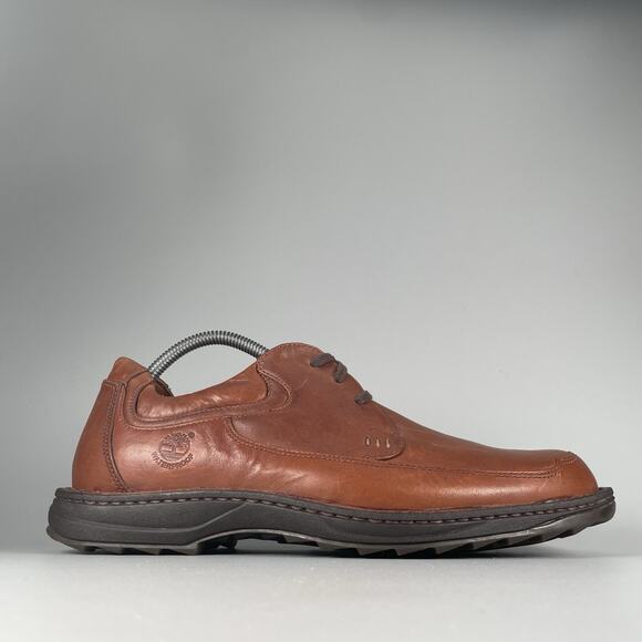 Timberland 73512 Men’s 9-9.5 Brown Leather Smart Comfort Oxfords Shoe Waterproof - Picture 6 of 9